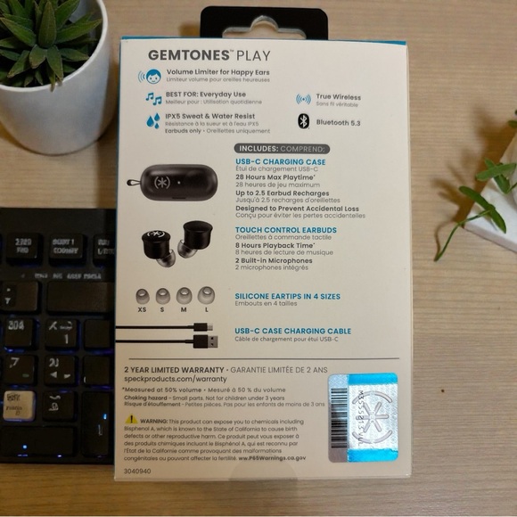 Speck Gemtones Play Wireless Earbuds New Sealed - Picture 2 of 7